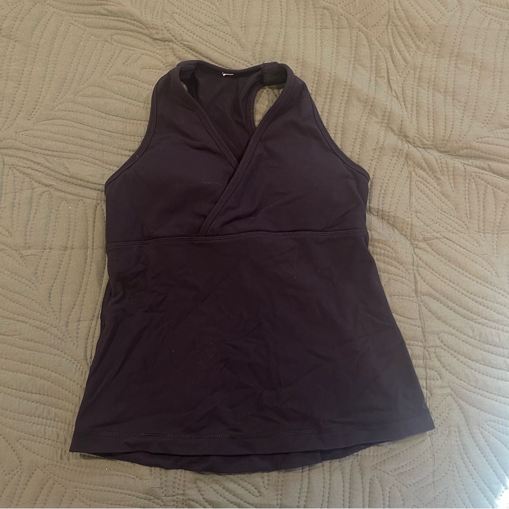Lululemon Cross Front Tank Top Black - Size 4